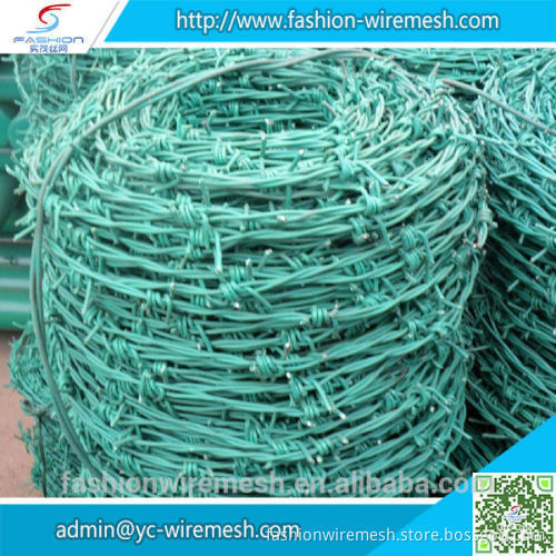 Galvanized steel coiled fence barbed wire